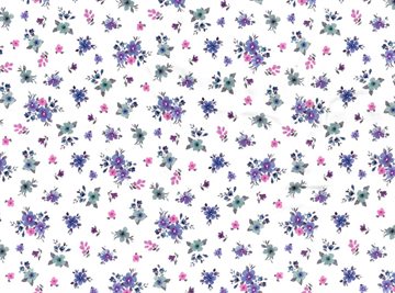 White Knit Purple Flower